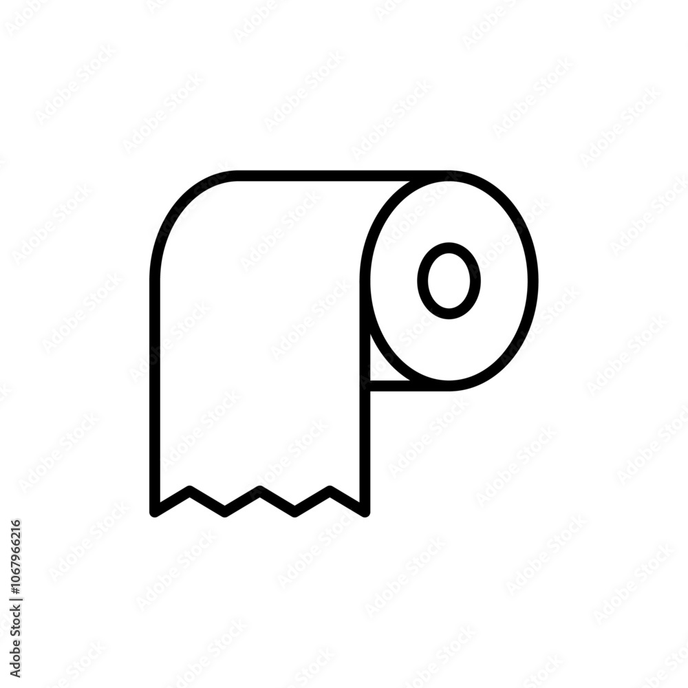 Poster Toilet paper icon Outline vector for web ui