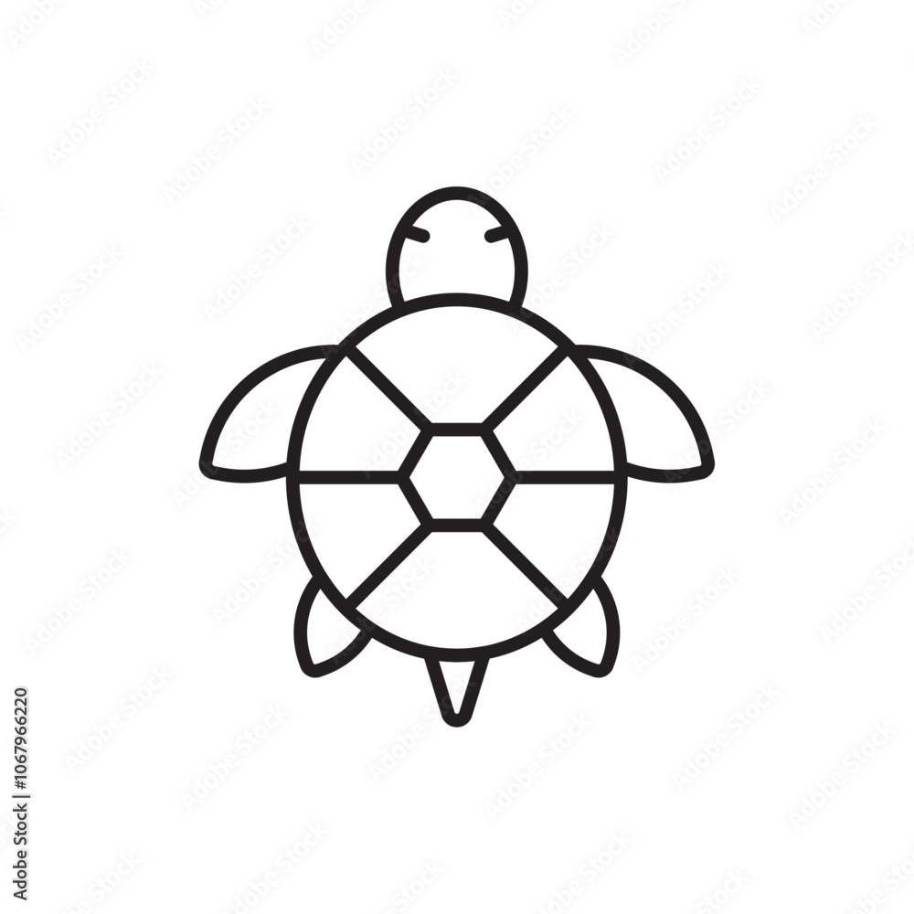 Poster Tortoise icon Outline vector for web ui
