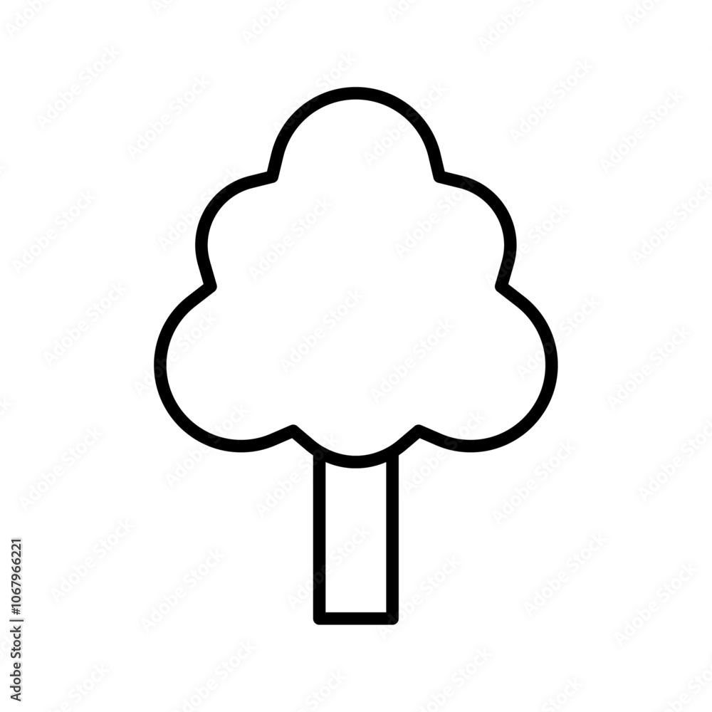 Poster Tree icon Outline vector for web ui