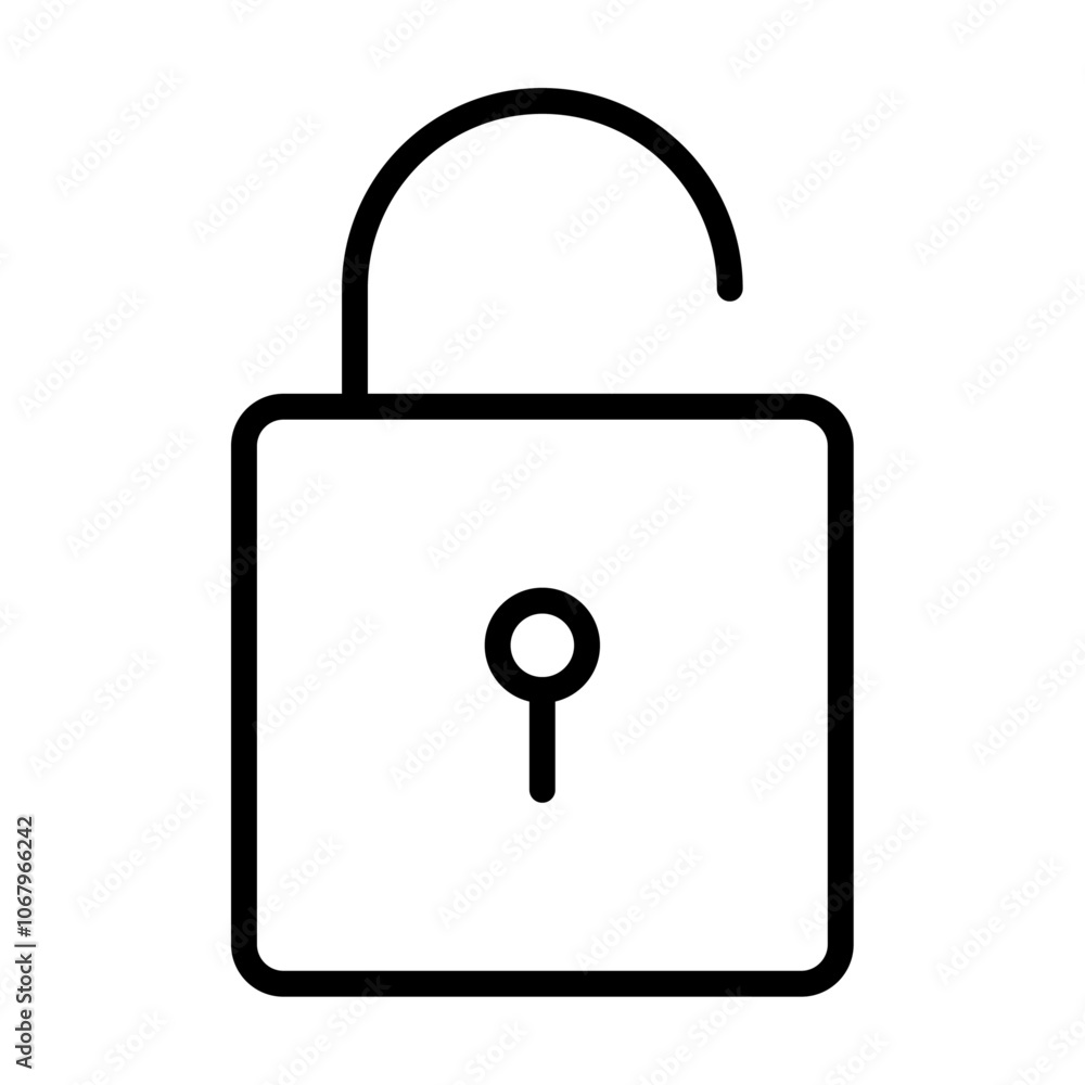 Poster unblocked icon outline vector for web ui