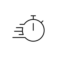 Time fast icon Outline vector for web ui