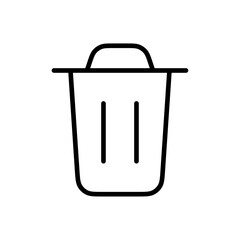 Trash icon Outline vector for web ui
