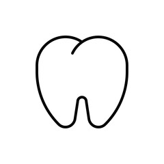 Tooth icon Outline vector for web ui