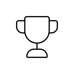 Trophy icon Outline vector for web ui