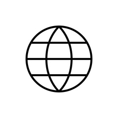 Website globe icon Outline vector for web ui