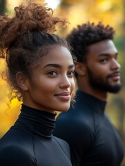 Obraz premium Morning Run in Sportswear Embracing a Fresh Start in the Park