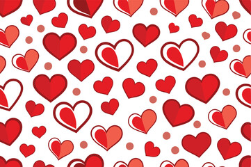 Heart Love Seamless Pattern Background Vector