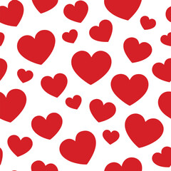 Heart Love Seamless Pattern Background Vector