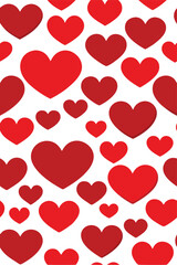Heart Love Seamless Pattern Background Vector