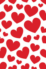 Heart Love Seamless Pattern Background Vector