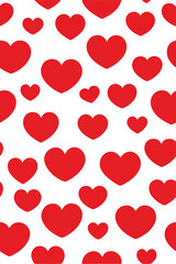 Heart Love Seamless Pattern Background Vector