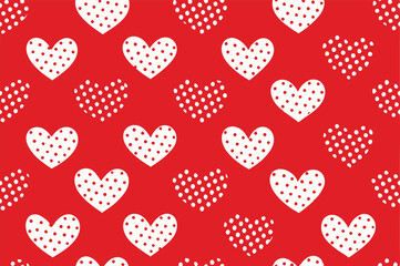 Heart Love Seamless Pattern Background Vector