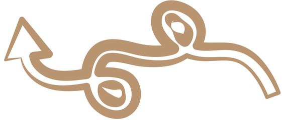 Arrow fun colorful line doodle for children or party celebration design icon directions