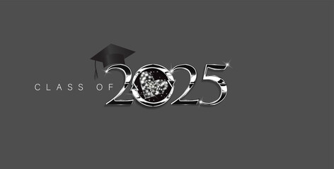 Illustration showcasing the Class of 2025, featuring elegant design elements symbolizing graduation