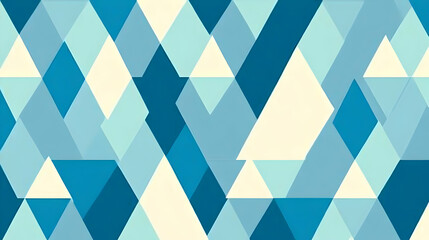 Abstract geometric pattern with blue and white triangles.