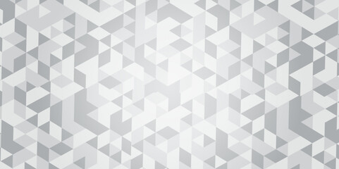 Abstract white or gray diamond retro stripe overlap triangle background. seamless triangular origami grayscale mosaic and low polygon triangle texture banner wallpaper.