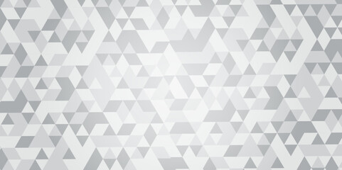 Abstract white or gray diamond retro stripe overlap triangle background. seamless triangular origami grayscale mosaic and low polygon triangle texture banner wallpaper.