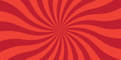Vector sunburst pattern red design. Vintage sunrays illustration swirl grunge backdrop line. sun beam vector banner design and comic burst gradient concept pattern.