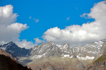 Landscape of Siguniang mountain or Four girls mountains with ,located in the Aba Tibetan and Qing Autonomous Prefecture in western Sichuan of China.