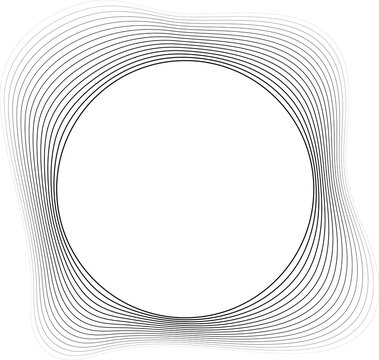 Circle frame line liquid blend gradient emblem for badges, tag, logo