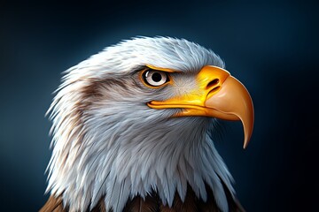 Obraz premium Detailed eagle tattoo in realistic style generated by AI, with intricate feather shading and sharp beak detail