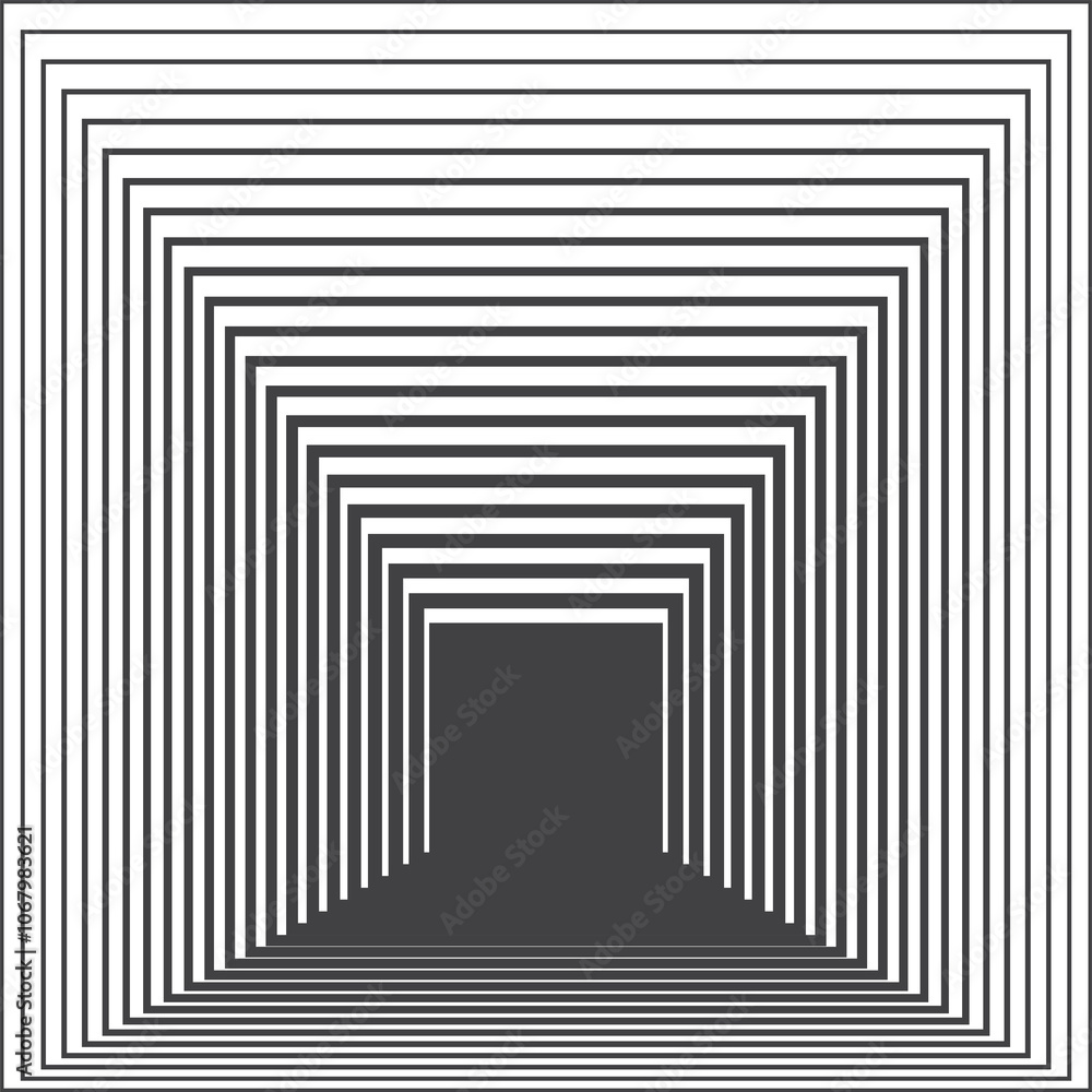 Poster square black gradient frame with blended line effect. geometric shape