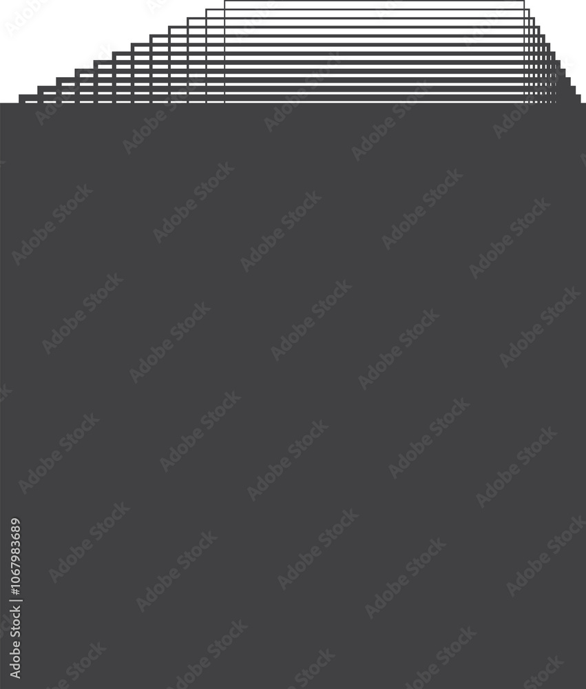 Poster square black gradient frame with blended line effect. geometric shape