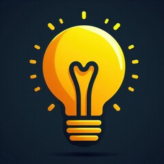 a yellow bulb icon , idea icon