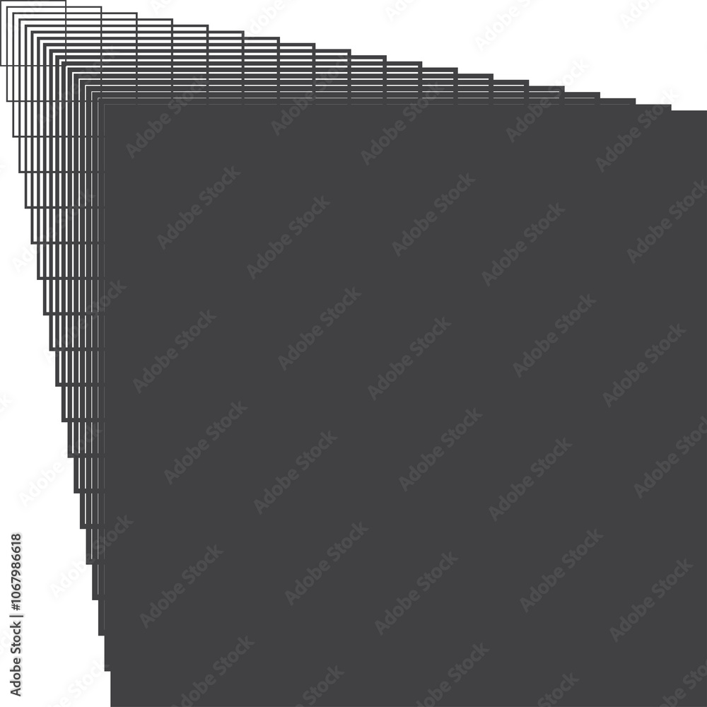 Poster square black gradient frame with blended line effect. geometric shape