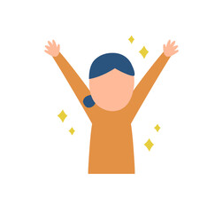 喜ぶ女性のイラスト