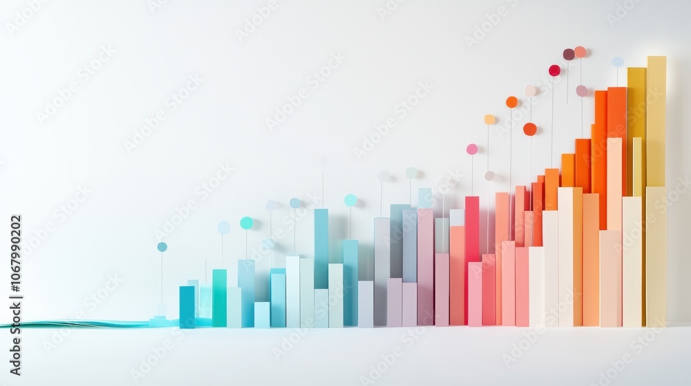 Poster a colorful gantt chart printed on a large sheet of paper, used for tracking the progress of a constr