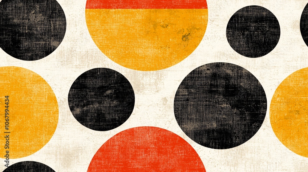 Poster abstract seamless circle pattern in bold colors