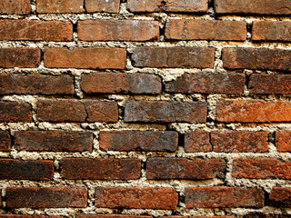 The walls of a house made of red brick look very attractive as a background image.