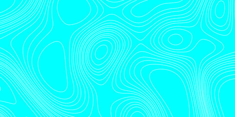 Topographic pattern white and cyan contours vector geographic mountain relief texture background, topography line map vintage outdoors style cartography luxury wavy pattern and geographic map design.