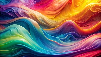 Abstract Swirling Symphony of Vibrant Colors, Flowing and Intertwining in a Kaleidoscope of Hues