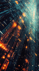 3D Abstract Technology Background. Futuristic Background