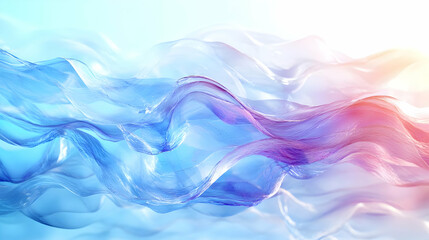 Naklejka premium Abstract Waves, 3D Rendered Illustration