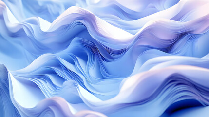 Obraz premium Abstract Blue and White Waves Illustration