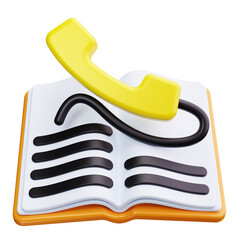 Open Contact Book 3d Render Icons