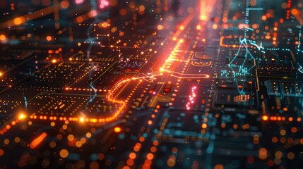 Naklejka premium Abstract Digital Circuitry