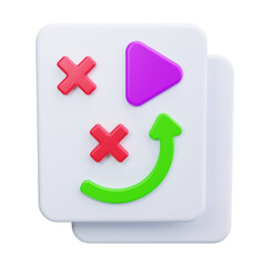 Obraz premium Content Strategy 3d Render Icons