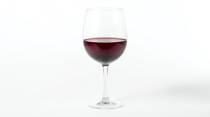 Elegant glass of red wine against a simple background, perfect for celebrating, dining, or enjoying a quiet evening.