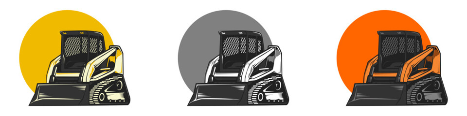 skid steer vector logo design,skid steer car logo,skid steer vector,skid steer heavy equipment vehicle,scoop,transport,business,industrial,digger,loader,design,logo,construction,bulldozer,machiner
