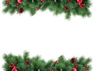 Christmas tree planting with horizontal border background.