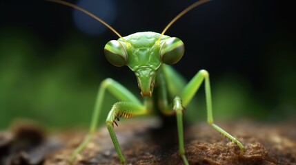Close-up of a Green Praying Mantis