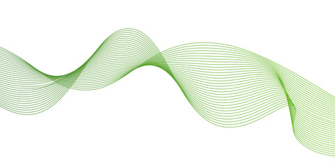Abstract green waves background,Abstract green wavy lines. Colorful vector background.green wave melody lines on white background,Abstract green wave lines pattern background. green wave lines frame,