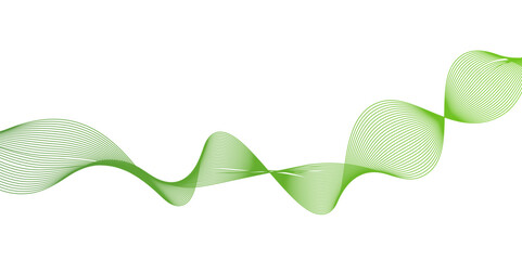 Abstract green waves background,Abstract green wavy lines. Colorful vector background.green wave melody lines on white background,Abstract green wave lines pattern background. green wave lines frame,