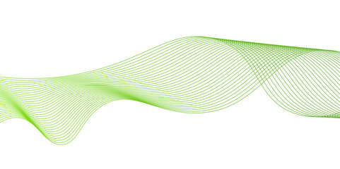 Abstract green waves background,Abstract green wavy lines. Colorful vector background.green wave melody lines on white background,Abstract green wave lines pattern background. green wave lines frame,