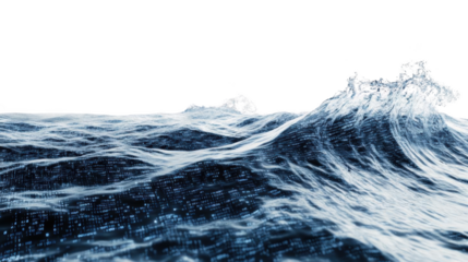 Digital Sea:  Waves of Data and Code, A Transparent Object Made of Code