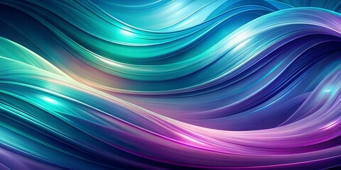 Fototapeta premium A Dreamy Swirl of Vibrant Hues and Shimmering Light, Creating an Abstract Landscape of Fluid Motion
